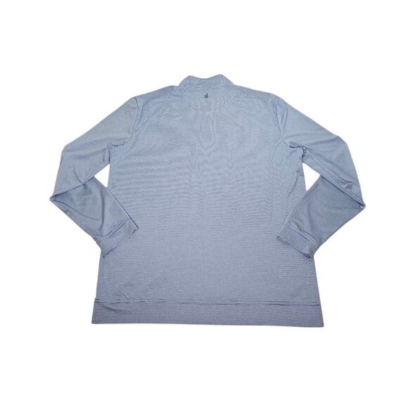 Johnnie-O 1/4 Zip Pullover Performance Shirt Long Sleeve Men’s XL Blue Striped - Picture 6 of 10
